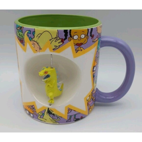 Oversized Rugrats 3D Reptar Mug 2019 Viacom Chuckie Angelica Tommy - Picture 1 of 10